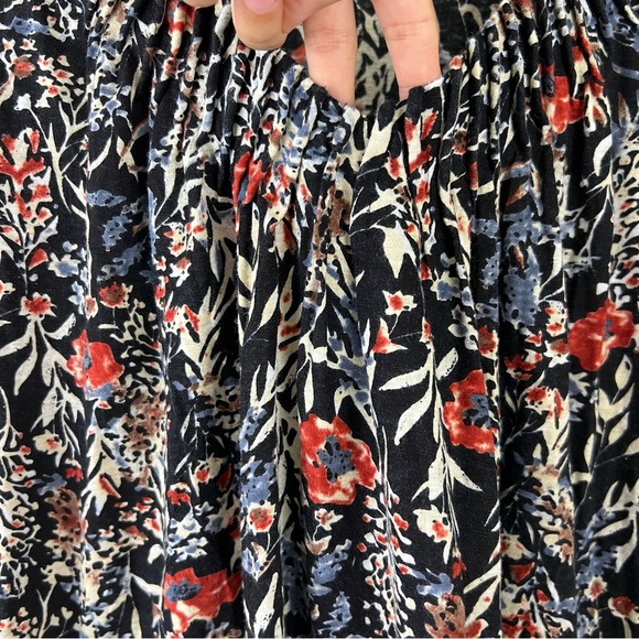 Lucky Brand Floral Print Top - Black, Red, White - Picture 3 of 13